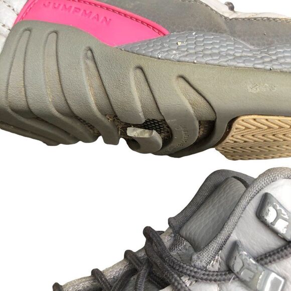 RARE 2016 Air Jordan 12 Retro Wolf Grey Vivid Pink Size 7 - Picture 7 of 16